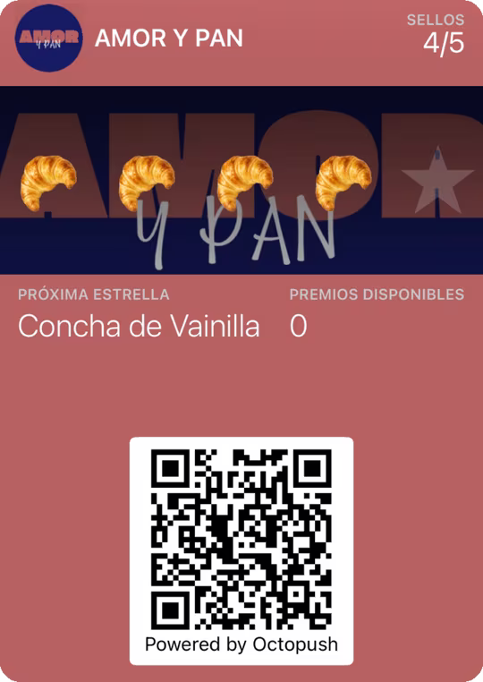 Tarjeta de lealtad de Amor y Pan